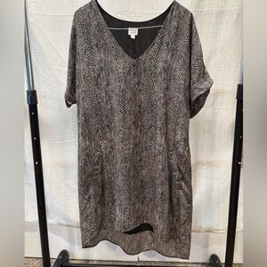 Gray Snake Print Dress